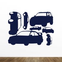 Cars Silhouette Vinyl Wall Decal Style-B