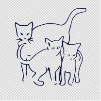 Cat 5 Animal Shape Vinyl Decal Sticker