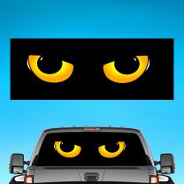 Cat Yellow Eyes Graphics For Pickup Truck Rear Window Perforated Decal