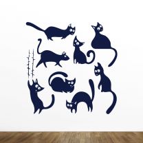 Cats Silhouette Vinyl Wall Decal