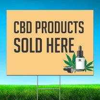 Cbd Products Sold Here Digitally Printed Street Yard Sign