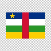 Central African Republic Country Flag Decal Sticker