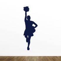 Cheer Silhouette Vinyl Wall Decal Style-B