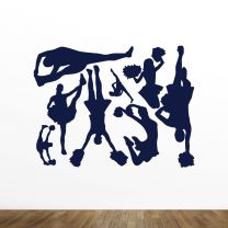Cheer Silhouette Vinyl Wall Decal Style-C