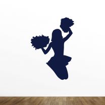 Cheer Silhouette Vinyl Wall Decal Style-E