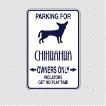 Chihuahua Dog Animal Shape Vinyl Decal Sticker