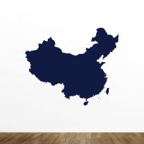 China Map Silhouette Vinyl Wall Decal