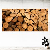 Chopped Wood Tree Bark Graphics Pattern Wall Decal