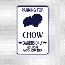 Chow Dog Animal Shape Vinyl Decal Sticker