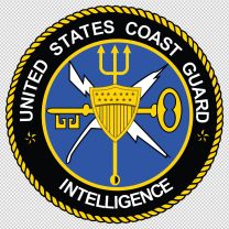 Coast Guard Intelligence Army Emblem Logo Shield Decal Sticker