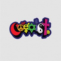 Coexist Hippie Happy Peace Sticker Decal Sticker