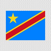 Congo Democratic Country Flag Decal Sticker