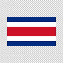 Costa Rica Country Flag Decal Sticker