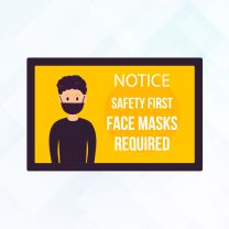 Covid19 Face Mask Required Sign Design1 Vinyl Sticker