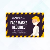 Covid19 Face Mask Required Sign Design2 Vinyl Sticker