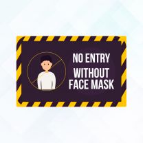 Covid19 Face Mask Required Sign Design4 Vinyl Sticker