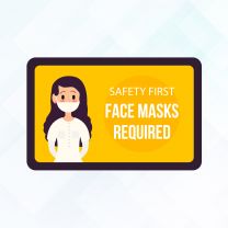 Covid19 Face Mask Required Sign Design6 Vinyl Sticker