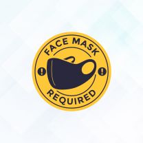 Covid19 Face Mask Required Sign Design7 Vinyl Sticker
