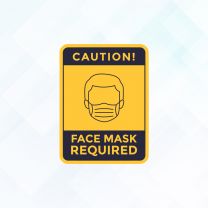 Covid19 Face Mask Required Sign Design8 Vinyl Sticker