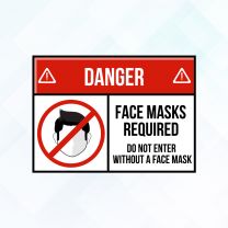 Covid19 Face Mask Required Style3 Vinyl Sticker