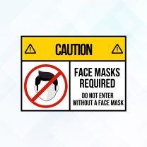 Covid19 Face Mask Required Style4 Vinyl Sticker