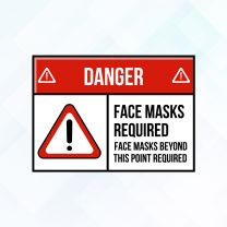 Covid19 Face Mask Required Style5 Vinyl Sticker