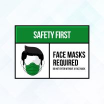 Covid19 Face Mask Required Style6 Vinyl Sticker
