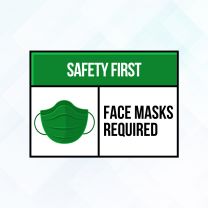 Covid19 Face Mask Required Style7 Vinyl Sticker