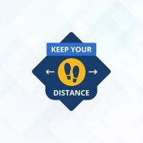 Keep Your Distance Covid19 Floor Decal