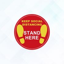 Keep Social Distancing Stand Here Covid19 Floor Decal