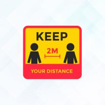 Keep Your Distance 2m Style1 Covid19 Floor Decal