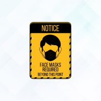 Covid19 Notice Face Mask Required Vinyl Sticker