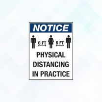 Covid19 Physical Distancing In Practice Vinyl Sticker