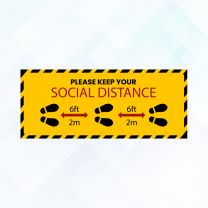 Covid19 Please Keep Your Social Distance Vinyl Sticker