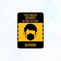 Covid19 Warning Face Mask Required Vinyl Sticker