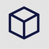 Cube Shapes Symbols Vinyl Decal Sticker