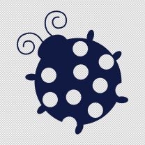 Cute Ladybug With Ten Dots Decal Sticker