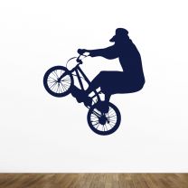 Cycling Silhouette Vinyl Wall Decal Style-B