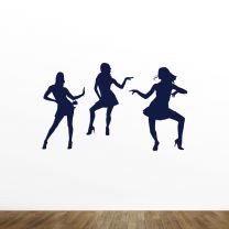 Dance Silhouette Vinyl Wall Decal Style-D