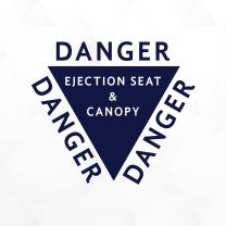 Danger Airplane Vinyl Decal Sticker