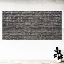 Dark Grey Wall Brick Graphics Pattern Wall Mural Vinyl Decal
