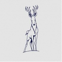 Deer 3 Animal Shape Vinyl Decal Sticker