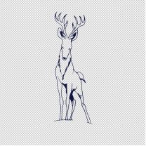 Deer 7 Animal Shape Vinyl Decal Sticker