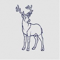 Deer 9 Animal Shape Vinyl Decal Sticker