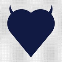 Devil Hearts Decal Sticker