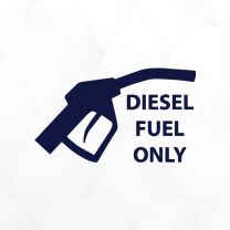 Diesel Fuel Only Windshield Vinyl Decal Sticker