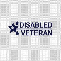 Disabled Military Vinyl Decal Sticker