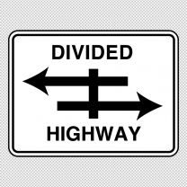 Divided Highway Decal Sticker