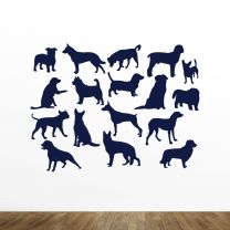 Dogs Silhouette Vinyl Wall Decal Style-B