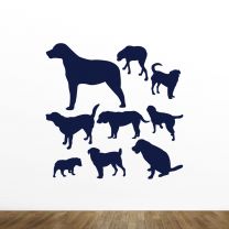 Dogs Silhouette Vinyl Wall Decal Style-C